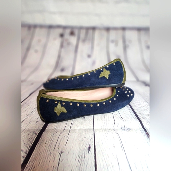 W6YZ Naturino Ballet Flats, Navy Blue & Green, Size 40 - Picture 4 of 12